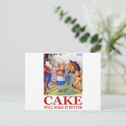 CAKE MACHT ES BESSER POSTKARTE (Stehend Vorderseite)
