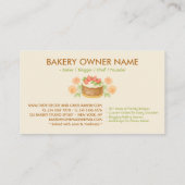 Cake Maker Cookies Blumengebäck Cafés Visitenkarte (Rückseite)