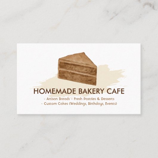 Cake Maker Cookies Wedding Birthday Bäckerei Minim Visitenkarte (Vorderseite)