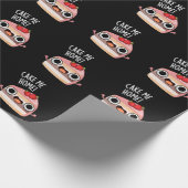 Cake Me Home Funny Food Pun Dark BG Geschenkpapier (Ecke)