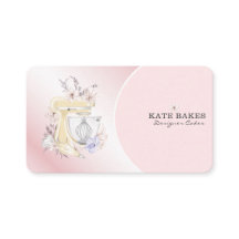 Cake Mixer Bäckerei Bloral Blush Pink Visitenkarte