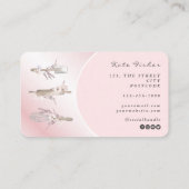 Cake Mixer Bäckerei Bloral Blush Pink Visitenkarte (Rückseite)