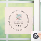 Cake Mixer Bäckerei Social Media folgen Fensteraufkleber (Zuhause)