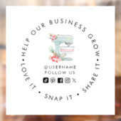 Cake Mixer Bäckerei Social Media folgen Fensterheb Fensteraufkleber (Blatt 2)