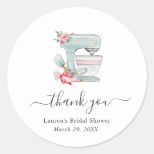 Cake Mixer Brautparty Vielen Dank für Ihre Aufkleb Runder Aufkleber