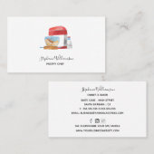 Cake Mixer Modernes Wasserfarbengebäck Visitenkarte (Vorne/Hinten)