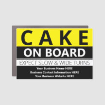 Cake on Board Car Magnet - Version 2