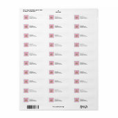 Cake on Pink Return Address Label (Vorne)