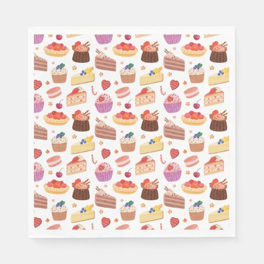 Cake Pies Cupcakes Deserts Galore Serviette (Vorderseite)