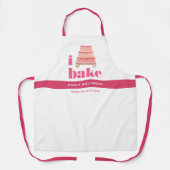 Cake Pink Orange Gold Bake Modern Bold Typografy Schürze (Vorderseite)