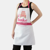 Cake Pink Orange Gold Bake Modern Bold Typografy Schürze (InSitu)