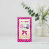 Cake Pop Dots Business Card Visitenkarte (Stehend Vorderseite)