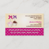 Cake Pop Dots Business Card Visitenkarte (Rückseite)