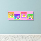 CAKE Pop Kunstgalerie Wrapped Canva Leinwanddruck (Insitu (Holzboden))