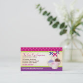 Cake Pop Patterns Business Card Visitenkarte (Stehend Vorderseite)