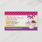 Cake Pop Patterns Business Card Visitenkarte (Vorderseite)
