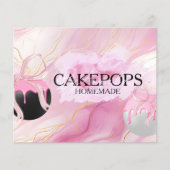 Cake Pops Baker Bakery Treats Pink Flyer (Vorne)
