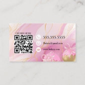 Cake Pops Baker Bakery Treats Pink Visitenkarte (Rückseite)