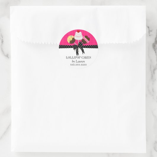 Cake Pops Fuchsia Stickers (Tasche)