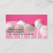 Cake Pops Shop Cupcakes Bäckerei Catering Business Visitenkarte (Rückseite)