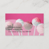 Cake Pops Shop Cupcakes Bäckerei Catering Visitenkarte (Rückseite)