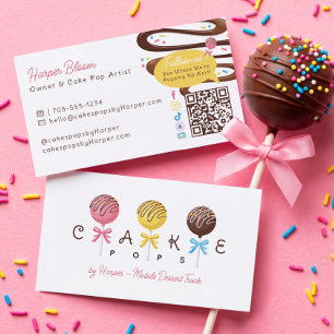 Cake Pops Süßer mobiler Dessert-LKW Bäckerei Visitenkarte