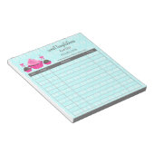 Cake Pops und Cupcake Aqua Empfangsformular Notizblock (angewinkelt)
