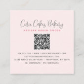 Cake QR Code Rosa Ombre Sprinkles Konditorei Koch Quadratische Visitenkarte (Rückseite)