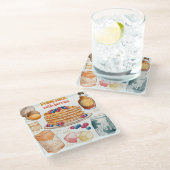 Cake Recipe Glass Untersetzer (Schrägansicht)