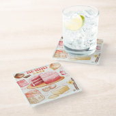 Cake Recipe Glass Untersetzer (Schrägansicht)