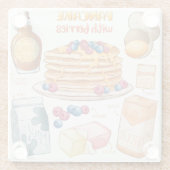 Cake Recipe Glass Untersetzer (Rückseite)