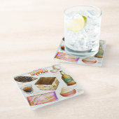 Cake Recipe Glass Untersetzer (Schrägansicht)