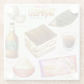 Cake Recipe Glass Untersetzer (Rückseite)