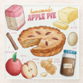 Cake Recipe Glass Untersetzer (Vorderseite)