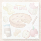 Cake Recipe Glass Untersetzer (Rückseite)