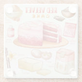 Cake Recipe Glass Untersetzer (Rückseite)