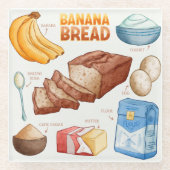 Cake Recipe Glass Untersetzer (Vorderseite)