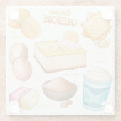 Cake Recipe Glass Untersetzer (Rückseite)