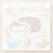 Cake Recipe Glass Untersetzer (Rückseite)