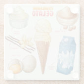 Cake Recipe Glass Untersetzer (Rückseite)