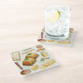 Cake Recipe Glass Untersetzer (Schrägansicht)