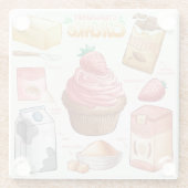 Cake Recipe Glass Untersetzer (Rückseite)