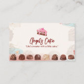 Cake Shop Business | Schokoladenkuchen Visitenkarte (Rückseite)
