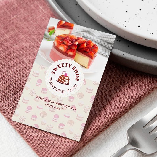 Cake Shop Business | Traditionelles Geschmacksgesc Visitenkarte
