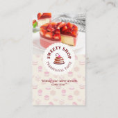 Cake Shop Business | Traditionelles Geschmacksgesc Visitenkarte (Rückseite)