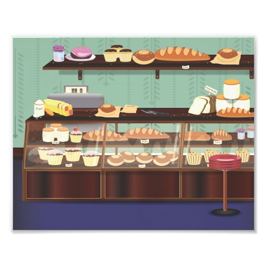 Cake Shop Counter Fotodruck (Vorne)
