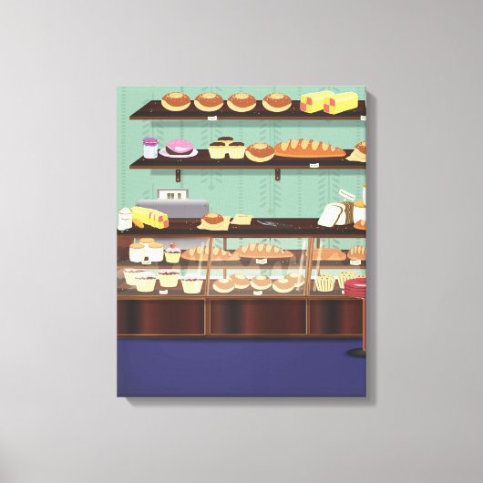 Cake Shop Counter Leinwanddruck (Vorderseite)