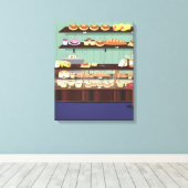 Cake Shop Counter Leinwanddruck (Insitu (Holzboden))
