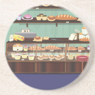 Cake Shop Counter Sandstein Untersetzer