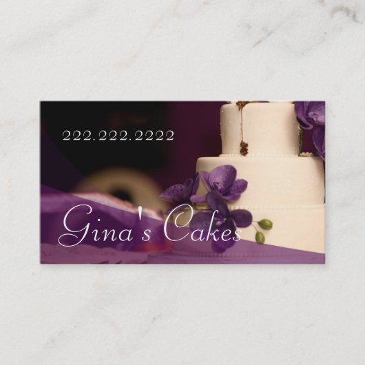 Cake Shop Cupcakes Bäckerei Catering Visitenkarte (Vorderseite)